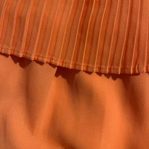 XS peach colored spring dress.